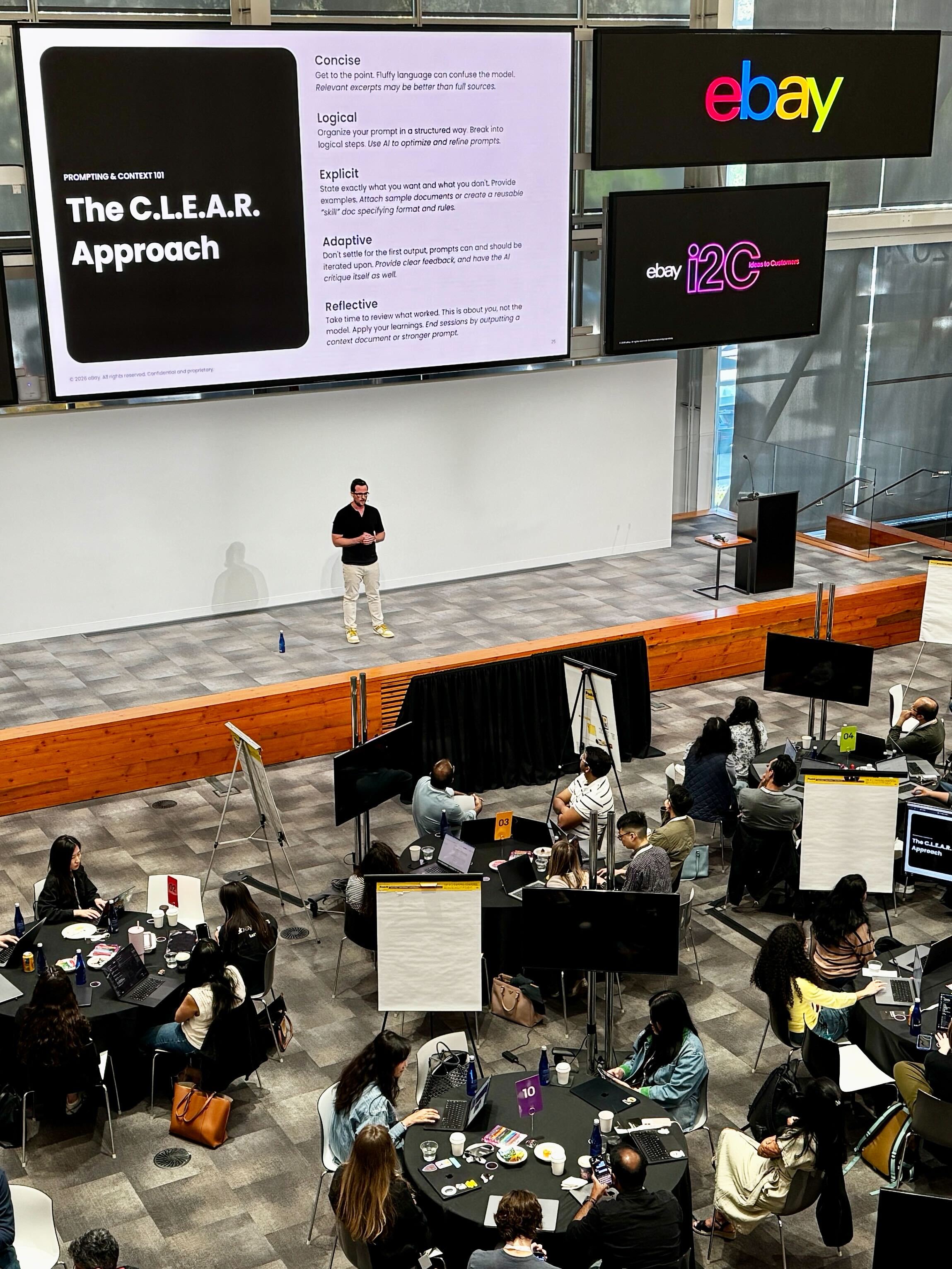 Alex Altman speaking at an eBay event